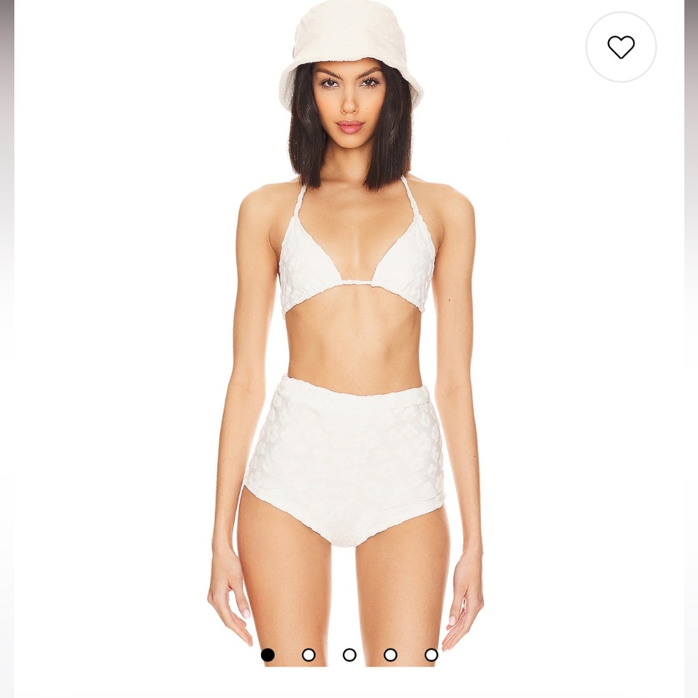 Elegant White Textured Bikini Set